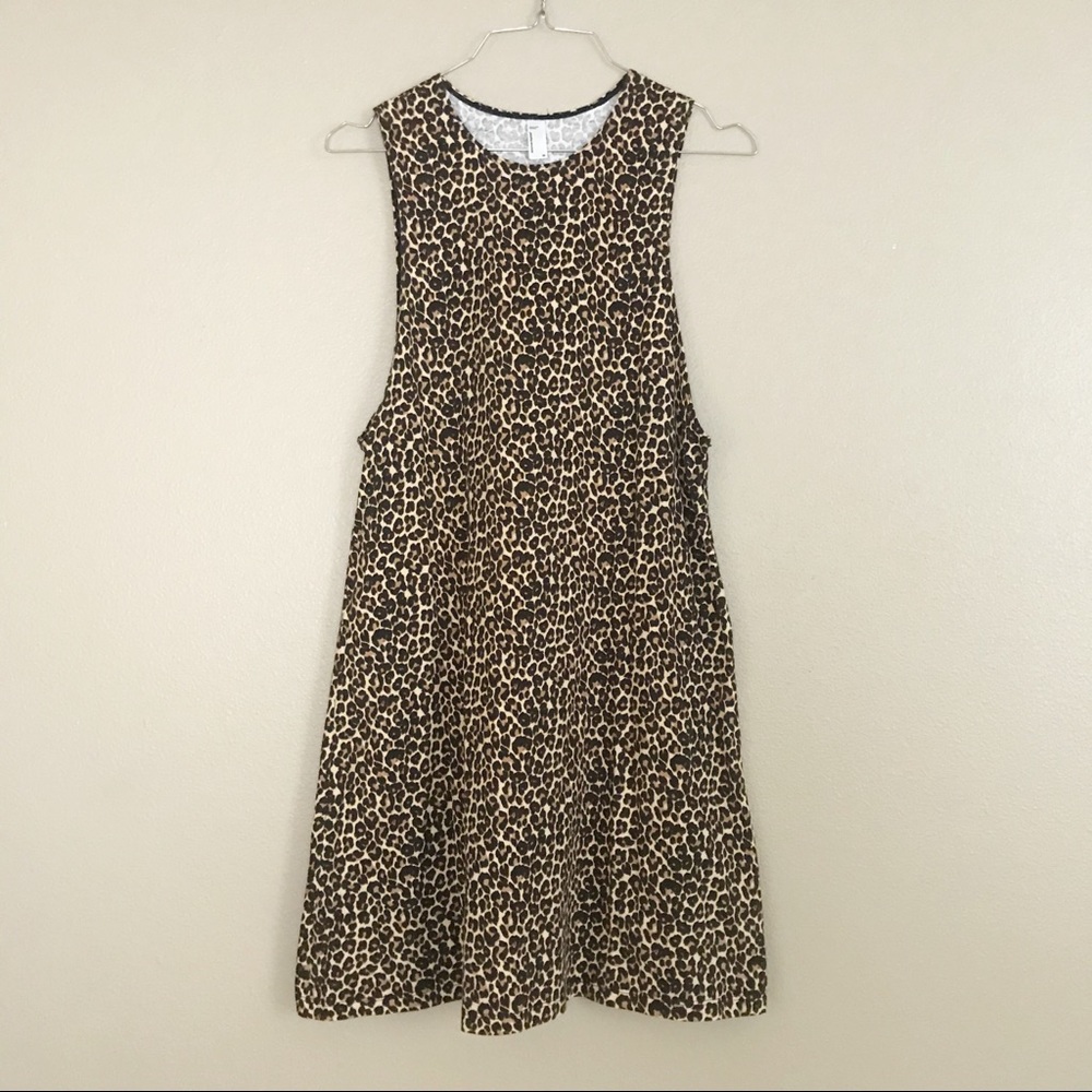 American Apparel Leopard Sleeveless Shift Dress